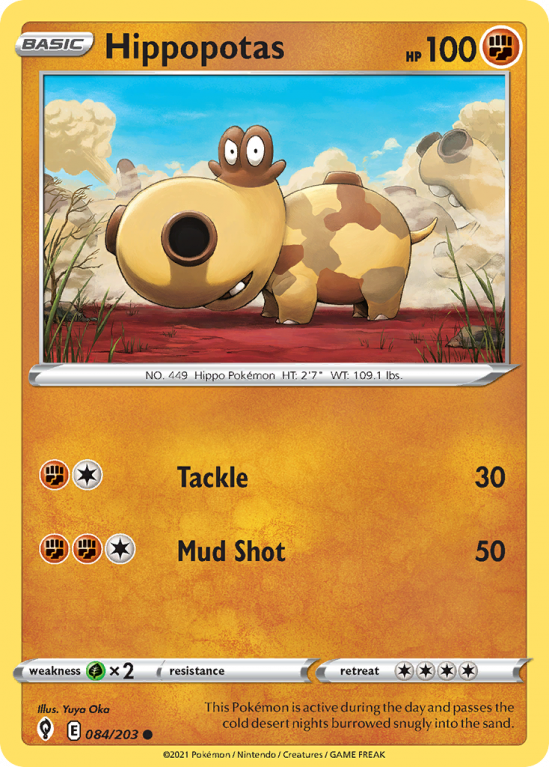 Hippopotas 84/203 Sword & Shield Evolving Skies