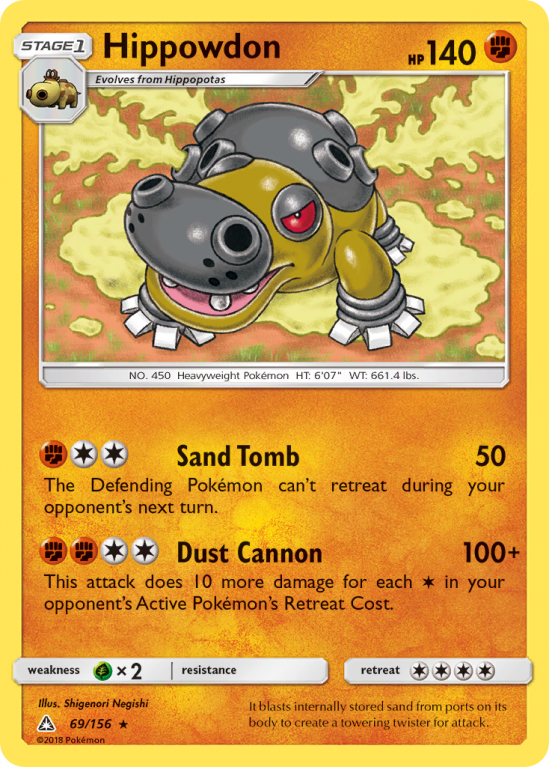 Hippowdon 69/156 Sun & Moon Ultra Prism