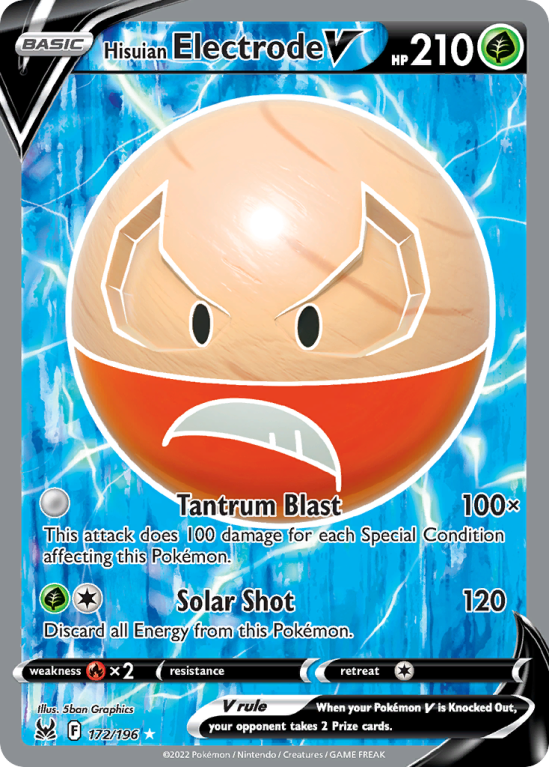 Hisuian Electrode V 172/196 Sword & Shield Lost Origin