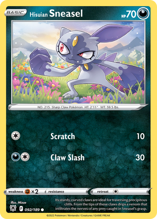 Hisuian Sneasel 92/189 Sword & Shield Astral Radiance