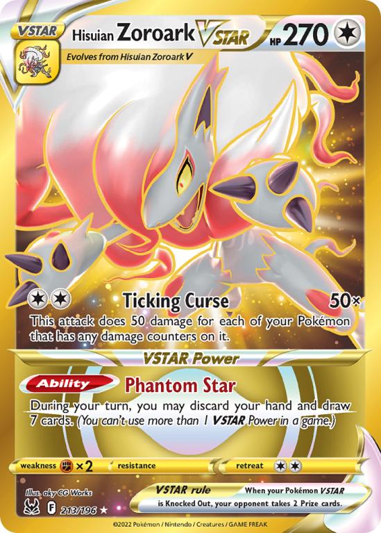 Hisuian Zoroark VSTAR 213/196 Sword & Shield Lost Origin