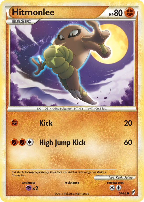 Hitmonlee 58/106 HeartGold & SoulSilver Call of Legends