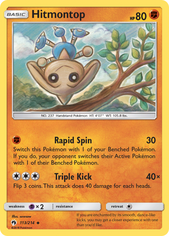 Hitmontop 113/214 Sun & Moon Lost Thunder