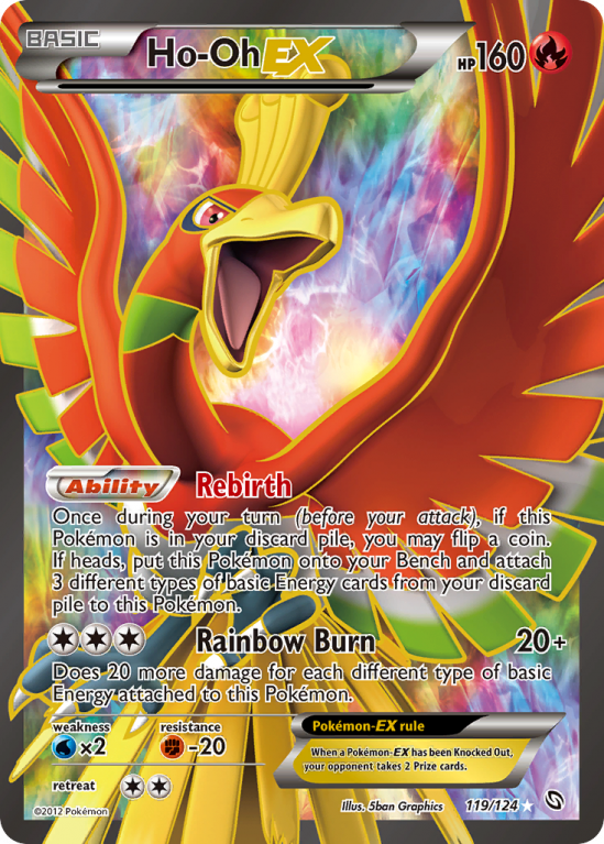 Ho-Oh-EX 119/124 Black & White Dragons Exalted