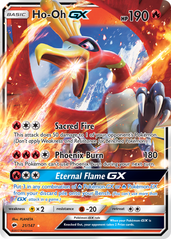 Ho-Oh-GX 21/147 Sun & Moon Burning Shadows