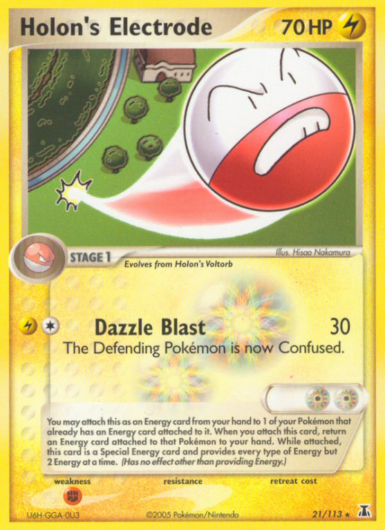 Holon's Electrode 21/113 EX Delta Species
