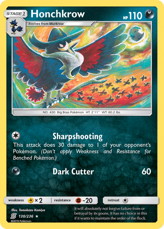 Honchkrow 130/236 Sun & Moon Unified Minds