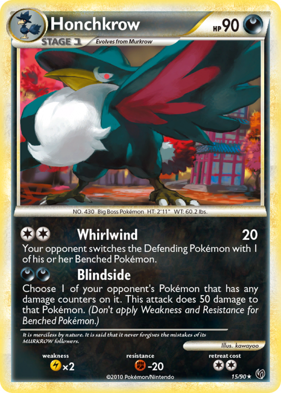 Honchkrow 15/90 HeartGold & SoulSilver HS—Undaunted