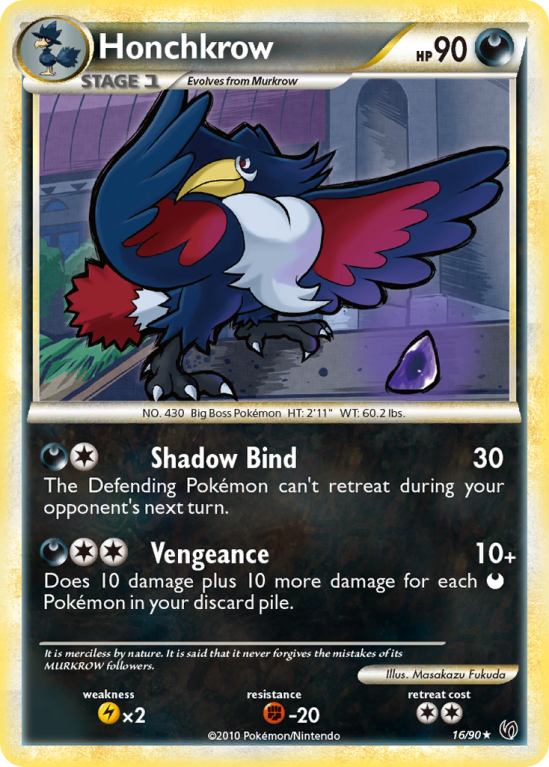 Honchkrow 16/90 HeartGold & SoulSilver HS—Undaunted