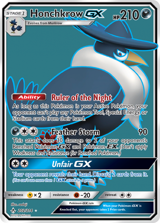 Honchkrow-GX 202/214 Sun & Moon Unbroken Bonds