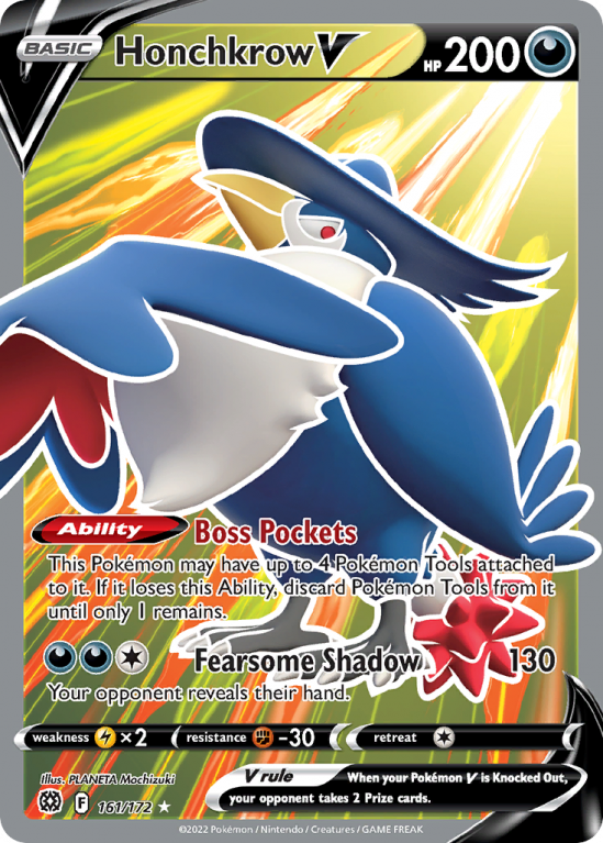 Honchkrow V 161/172 Sword & Shield Brilliant Stars