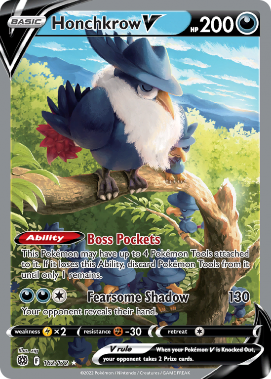 Honchkrow V 162/172 Sword & Shield Brilliant Stars