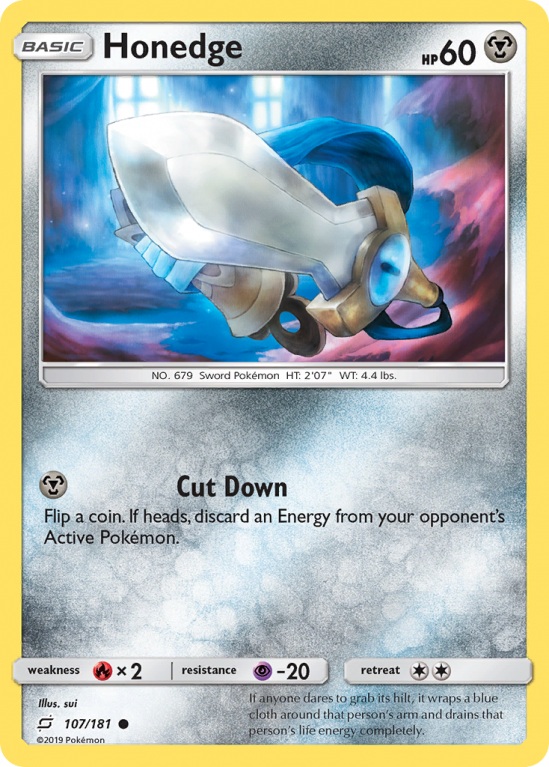 Honedge 107/181 Sun & Moon Team Up