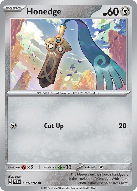 Honedge 130/182 Scarlet & Violet Paradox Rift