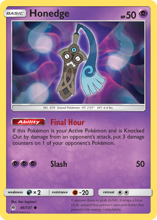 Honedge 46/131 Sun & Moon Forbidden Light