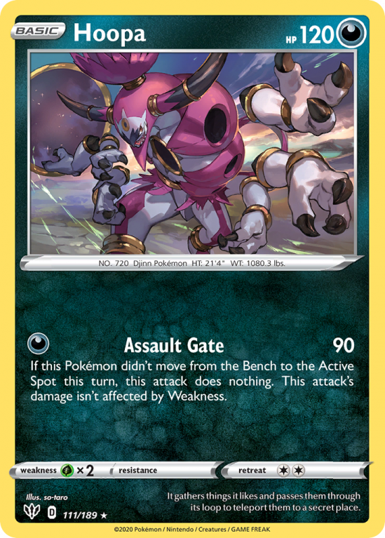 Hoopa 111/189 Sword & Shield Darkness Ablaze