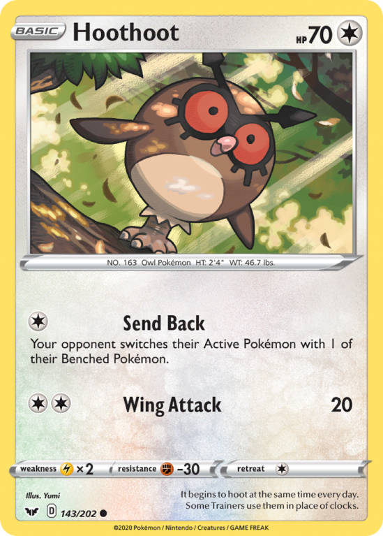 Hoothoot 143/202 Sword & Shield Sword & Shield