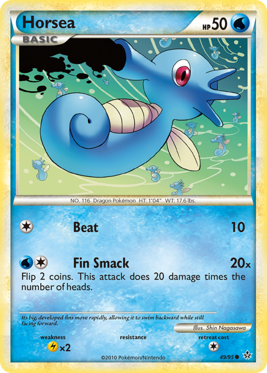 Horsea 49/95 HeartGold & SoulSilver HS—Unleashed