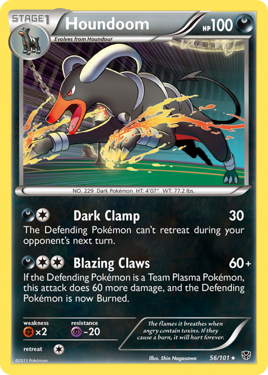 Houndoom 56/101 Black & White Plasma Blast