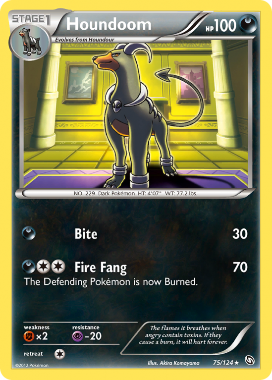 Houndoom 75/124 Black & White Dragons Exalted