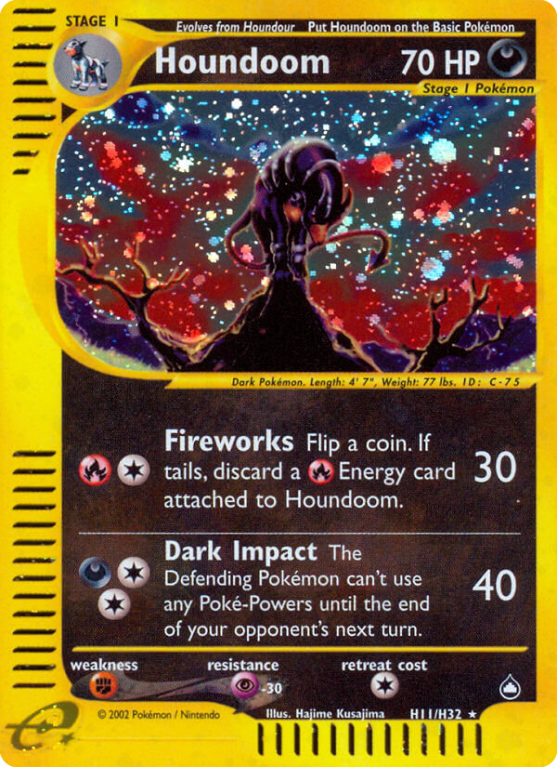 Houndoom H11/186 E-Card Aquapolis