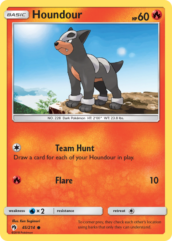 Houndour 45/214 Sun & Moon Lost Thunder