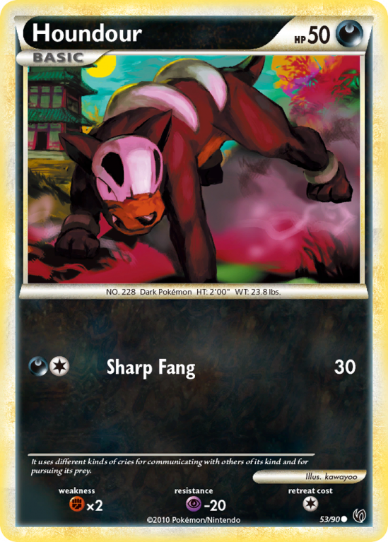 Houndour 53/90 HeartGold & SoulSilver HS—Undaunted
