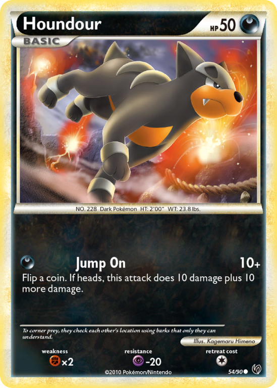 Houndour 54/90 HeartGold & SoulSilver HS—Undaunted