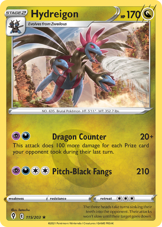 Hydreigon 115/203 Sword & Shield Evolving Skies