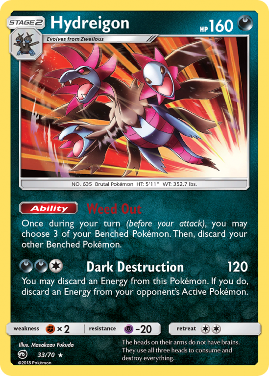 Hydreigon 33/70 Sun & Moon Dragon Majesty