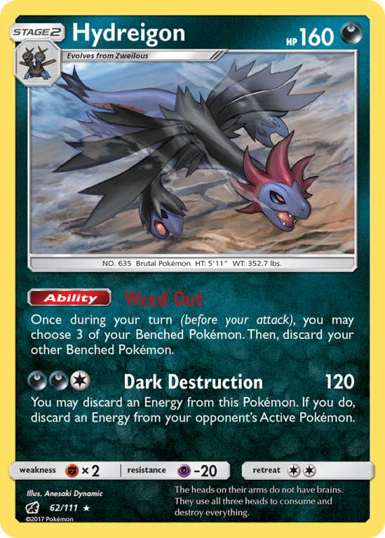 Hydreigon 62/111 Sun & Moon Crimson Invasion