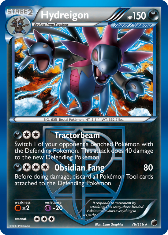 Hydreigon 78/116 Black & White Plasma Freeze