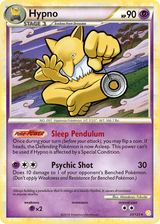 Hypno 23/123 HeartGold & SoulSilver HeartGold & SoulSilver