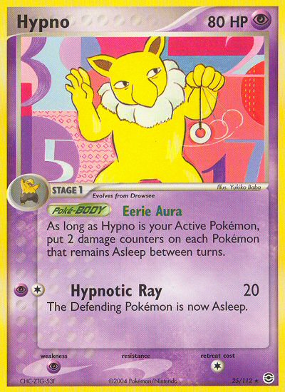 Hypno 25/112 EX FireRed & LeafGreen