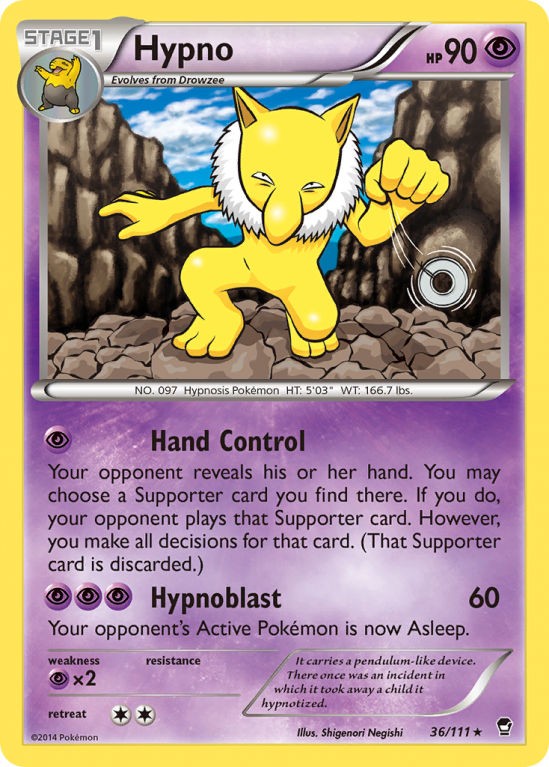 Hypno 36/111 XY Furious Fists