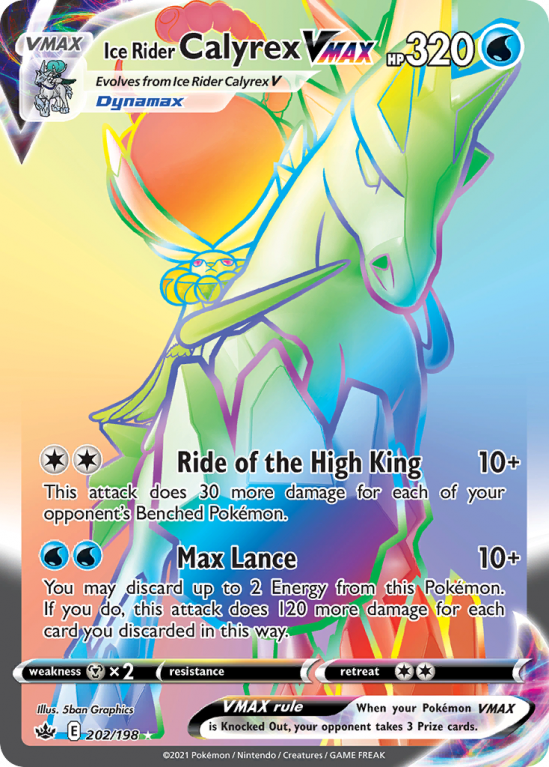 Ice Rider Calyrex VMAX 202/198 Sword & Shield Chilling Reign
