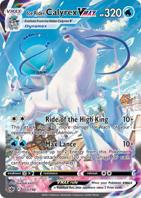 Ice Rider Calyrex VMAX 203/198 Sword & Shield Chilling Reign