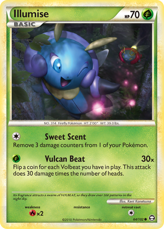 Illumise 64/102 HeartGold & SoulSilver HS—Triumphant