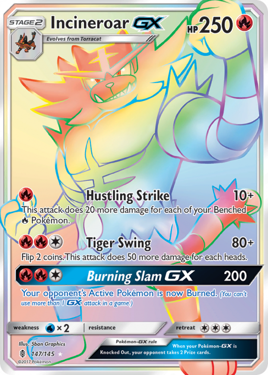 Incineroar-GX 147/145 Sun & Moon Guardians Rising
