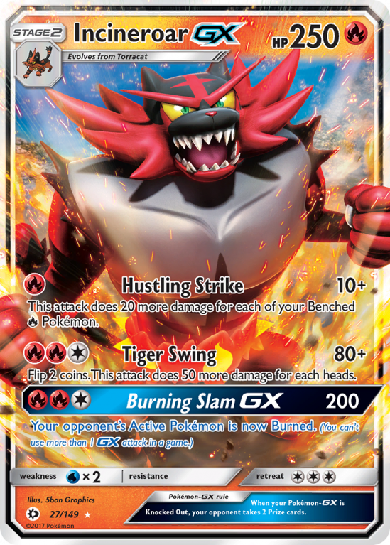 Incineroar-GX 27/149 Sun & Moon Sun & Moon