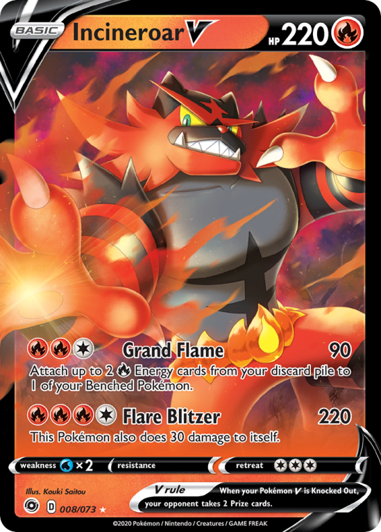 Incineroar V 8/73 Sword & Shield Champion's Path