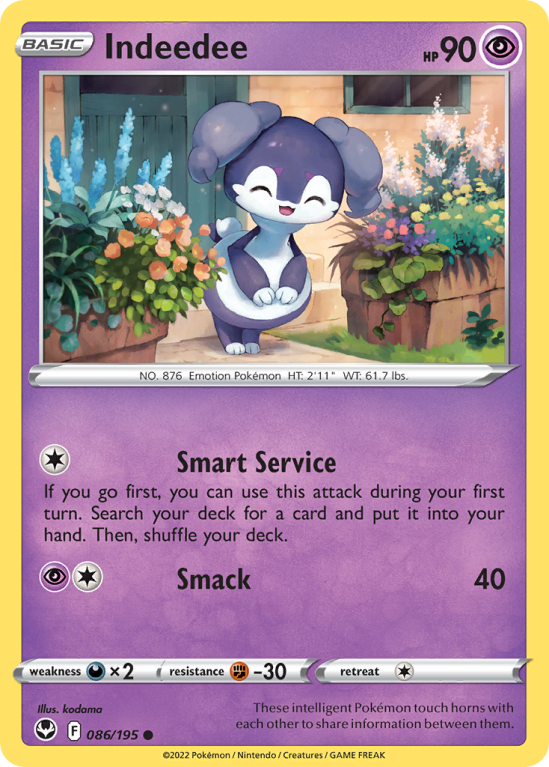 Indeedee 86/195 Sword & Shield Silver Tempest