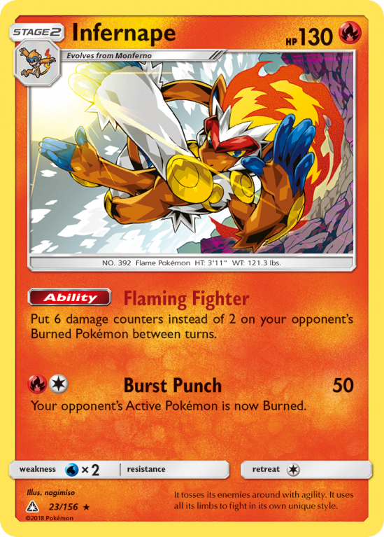 Infernape 23/156 Sun & Moon Ultra Prism