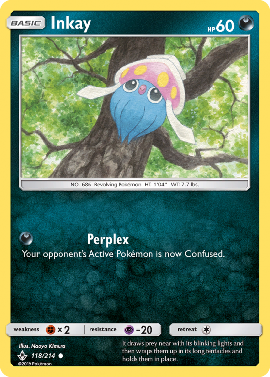 Inkay 118/214 Sun & Moon Unbroken Bonds
