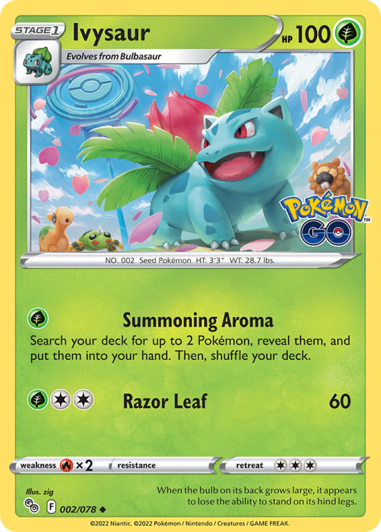 Ivysaur 2/78 Sword & Shield Pokémon GO