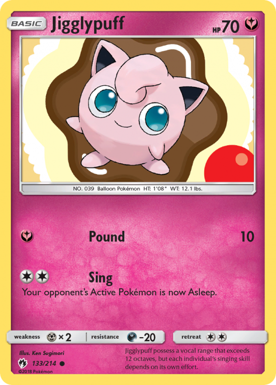 Jigglypuff 133/214 Sun & Moon Lost Thunder