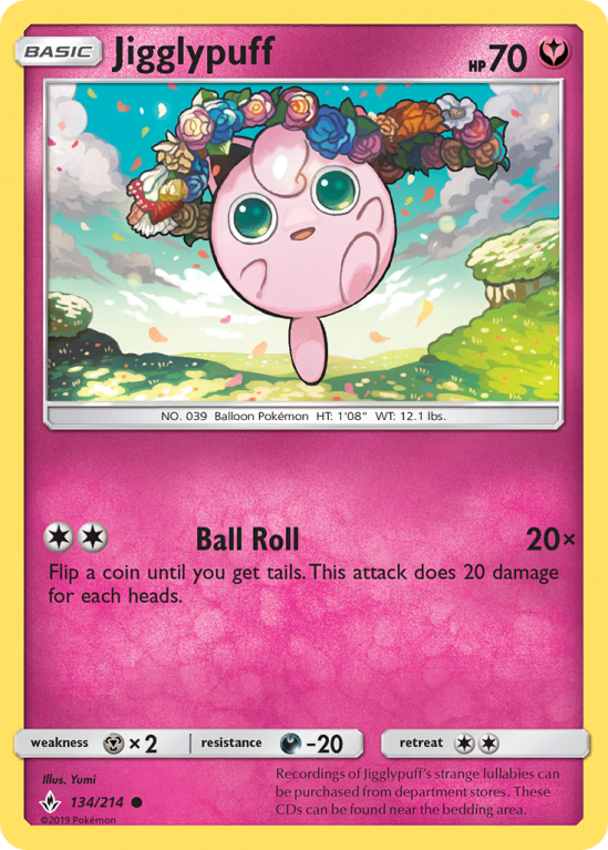 Jigglypuff 134/214 Sun & Moon Unbroken Bonds