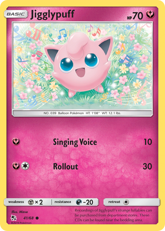 Jigglypuff 41/68 Sun & Moon Hidden Fates