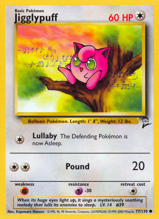 Jigglypuff 77/130 Base Base Set 2