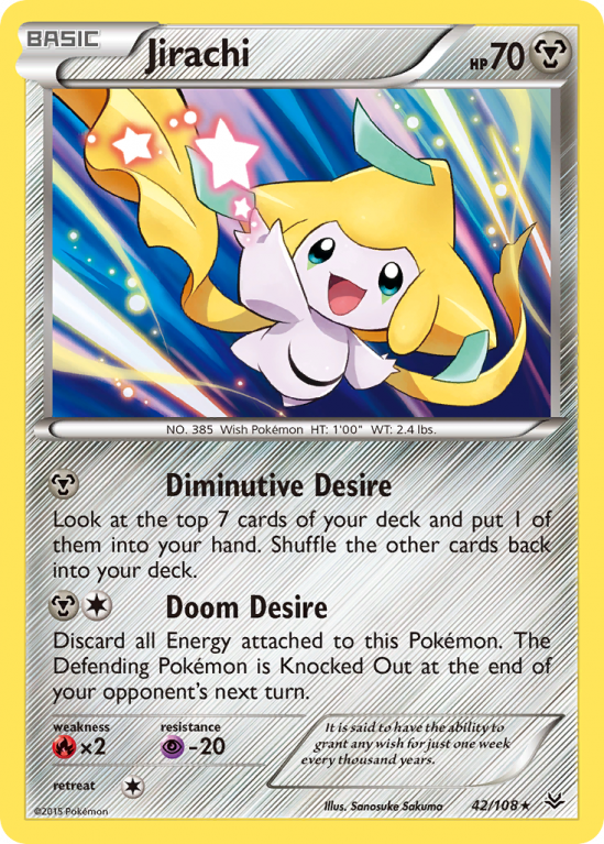 Jirachi 42/108 XY Roaring Skies
